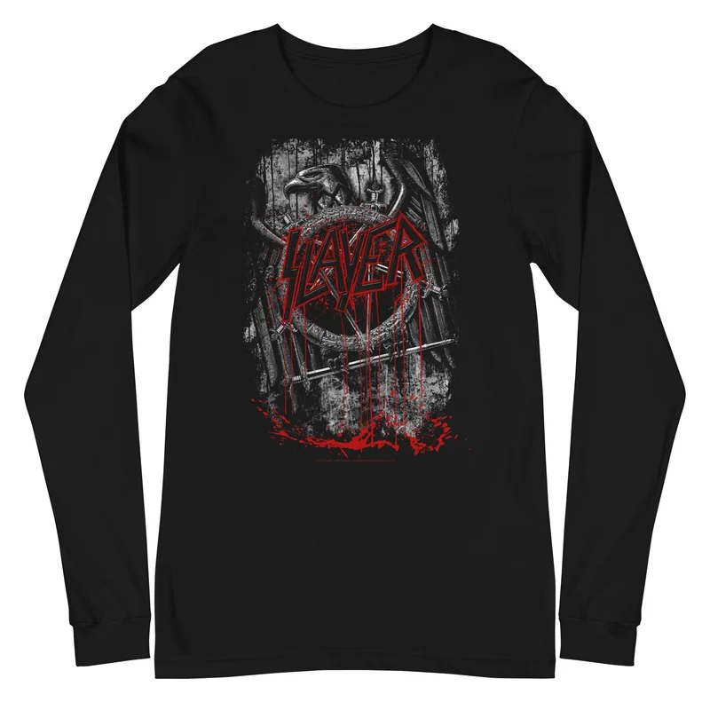 Slayer - Eagle Logo Long Sleeve T-Shirt Black