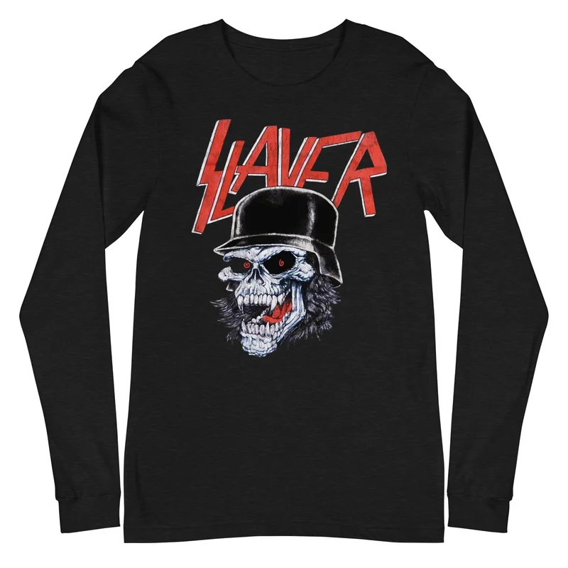 Slayer - Helmet Skull Long Sleeve T-Shirt Black