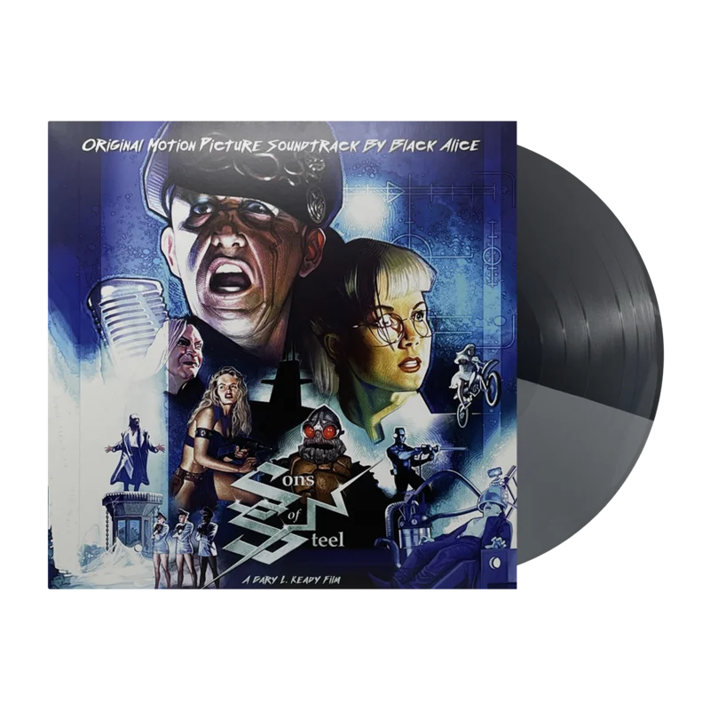 Sons of Steel - Original Motion Picture Soundtrack Mondo Exclusive Silver and Black Split
