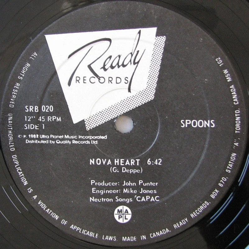 Spoons-Nova Heart 12" Single