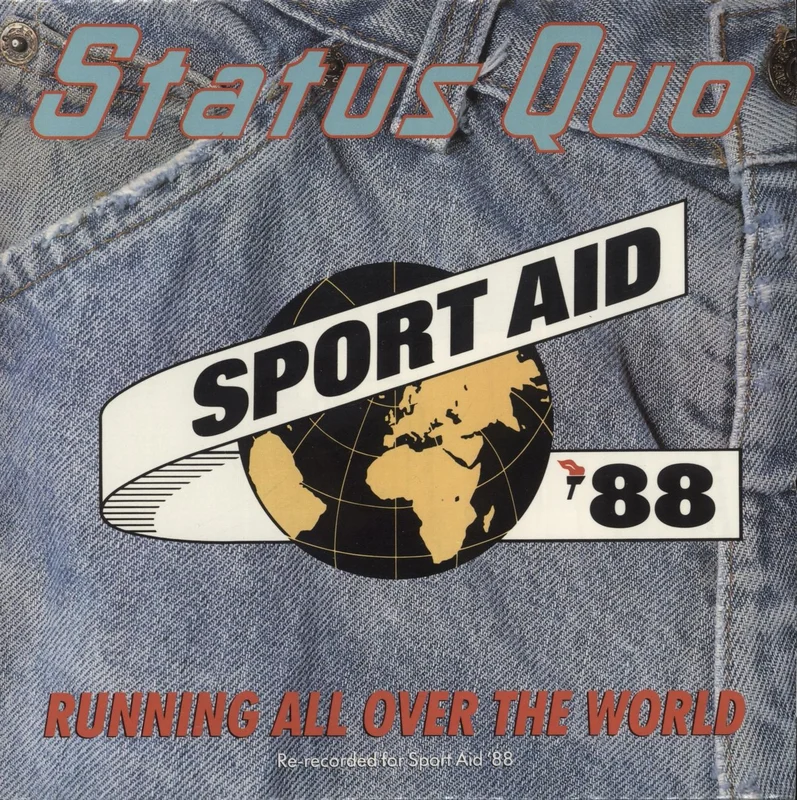 Status Quo Running All Over The World + Merch Insert UK 7" vinyl