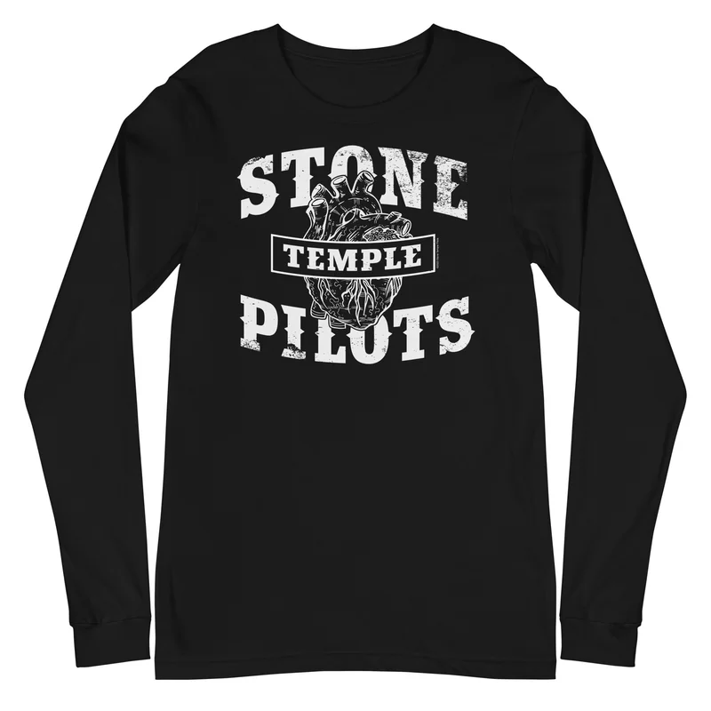Stone Temple Pilots - Heart Logo Long Sleeve T-Shirt Black