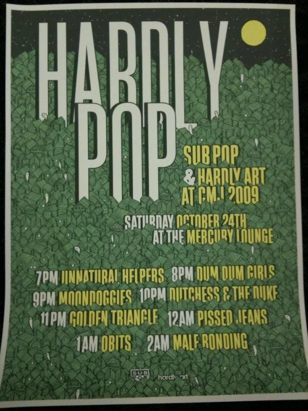 Sub Pop/Hardly Art 2009 CMJ Poster