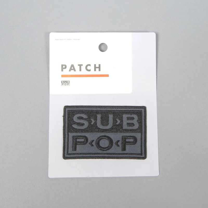 Sub Pop Logo Patch Black and Grey