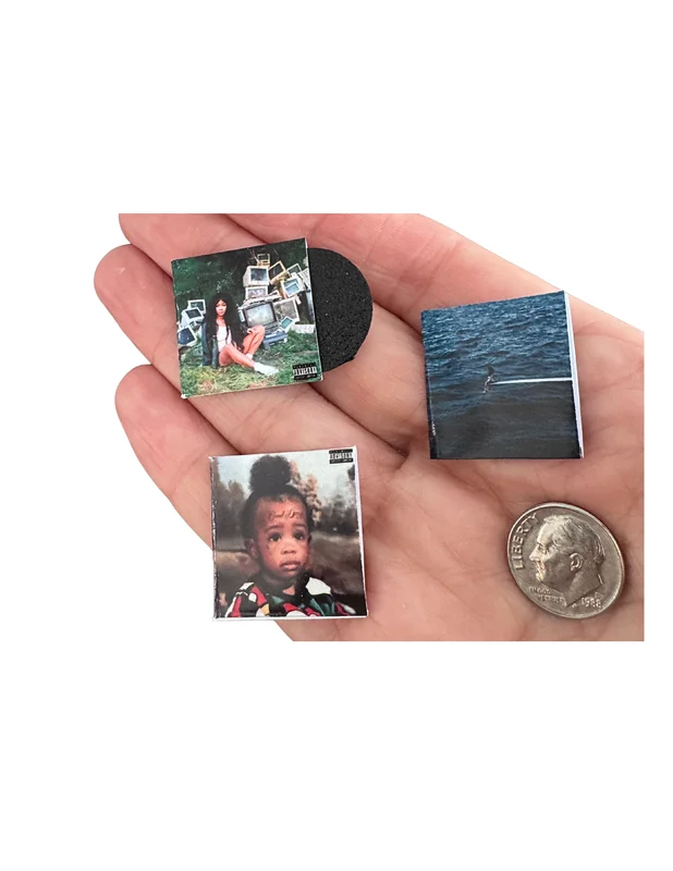 SZA Miniature 1:12 Scale Vinyl Records Dollhouse Decor