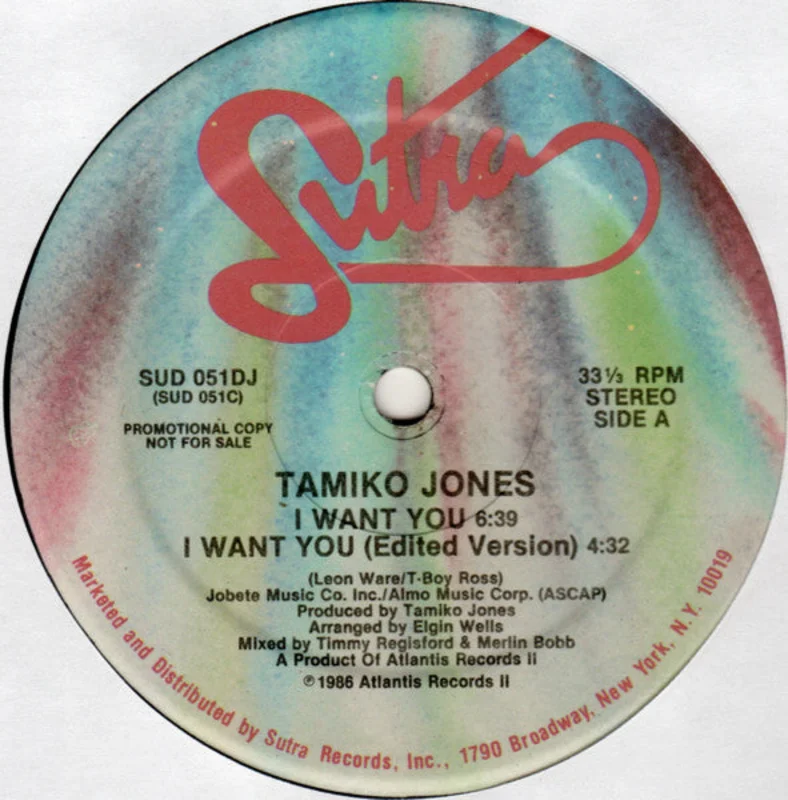 Tamiko Jones-I Want You 12" Single