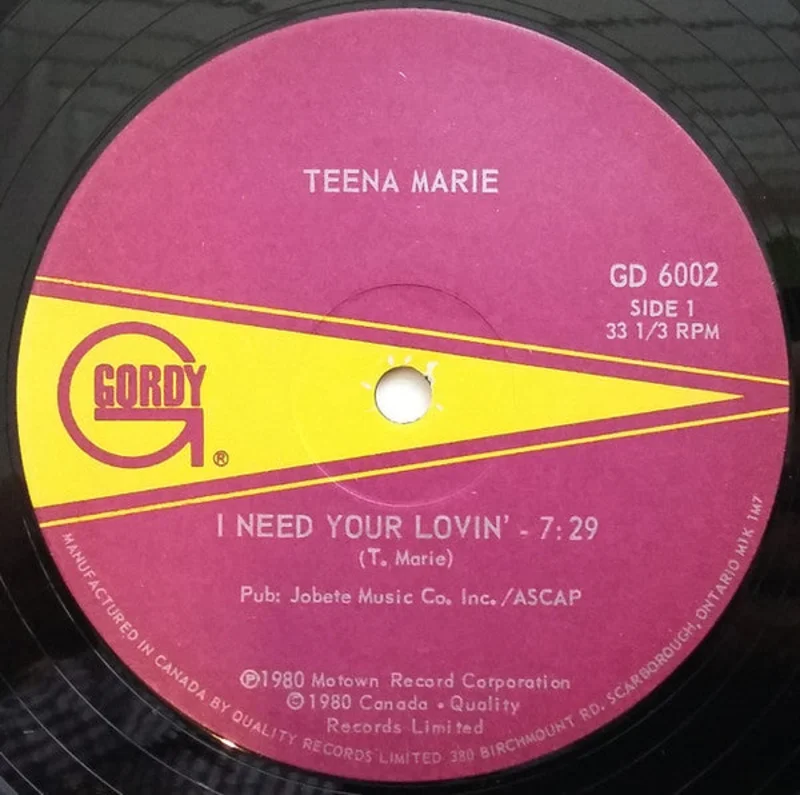 Teena Marie-I Need Your Lovin' 12" Single