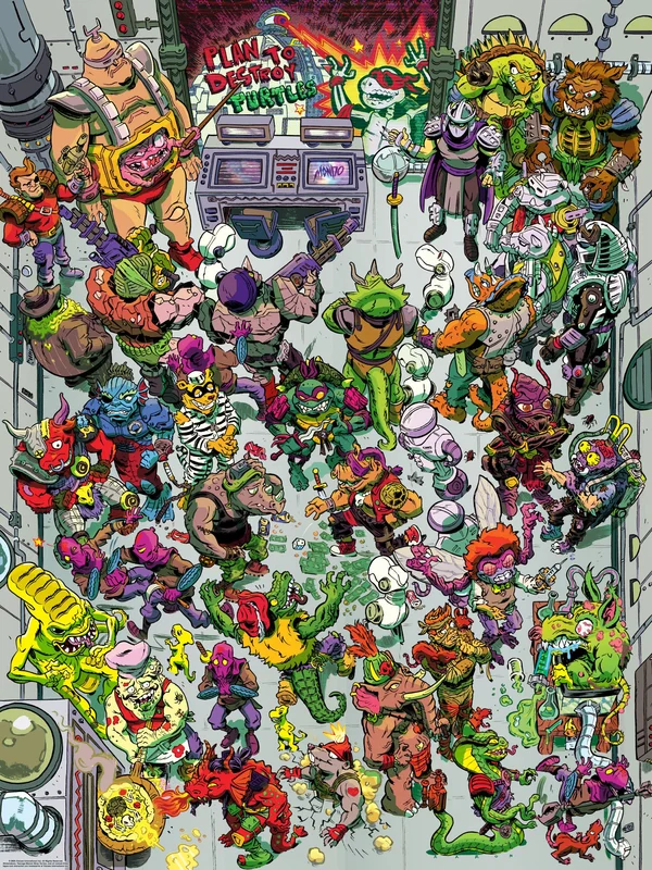 Teenage Mutant Ninja Turtles "Villain Party" Poster