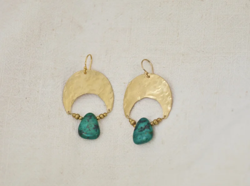 Tefnut Turquoise Earrings by Mountainside Handmade Jewelry