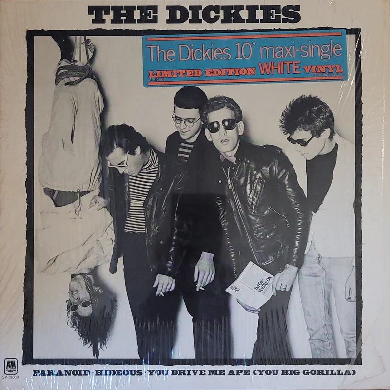 The Dickies - Paranoid / Hideous / You Drive Me Ape (You Big Gorilla) 10" Single (Limited Edition, White)