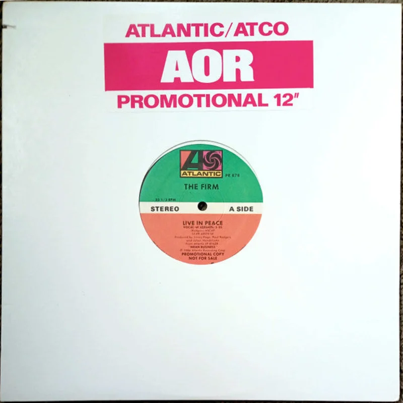 The Firm (7)-Live In Peace 12" Single