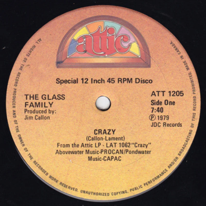 The Glass Family-Crazy 12" Single