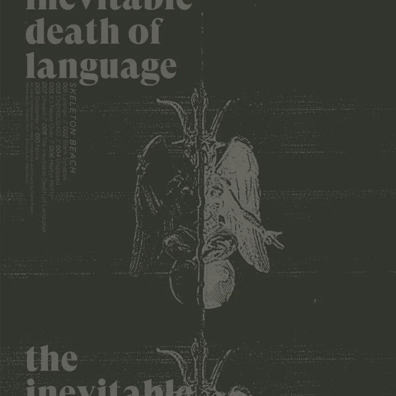 The Inevitable Death of Language by Skeleton Beach LP Coke Bottle Translucent with Red Splatter