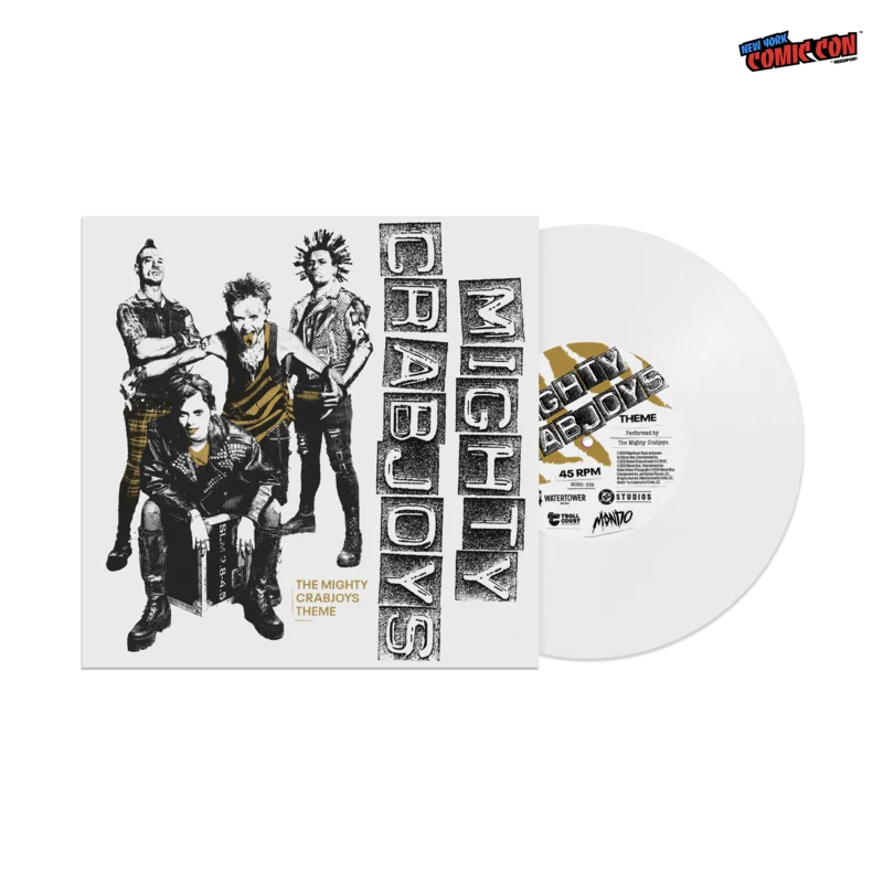 The Mighty Crabjoys Theme 7" by The Mighty Crabjoys White Vinyl