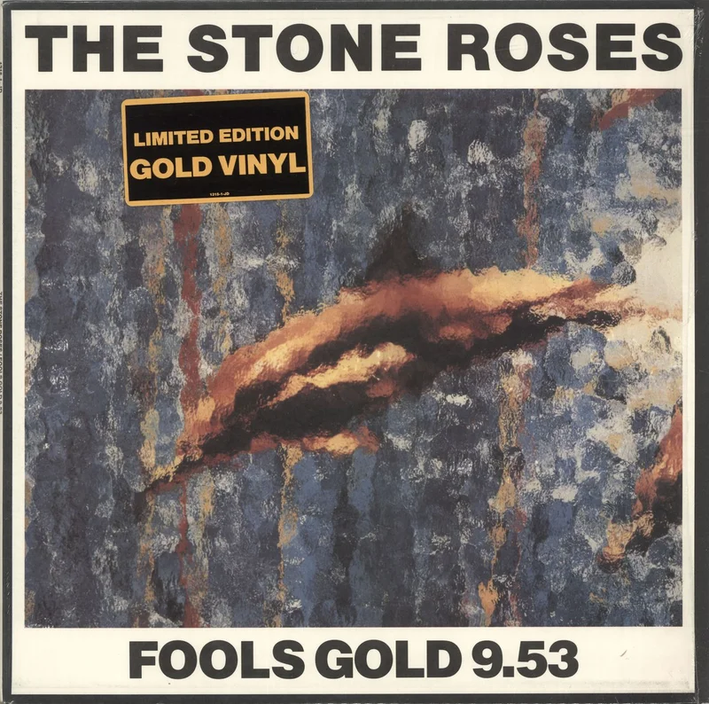 The Stone Roses Fools Gold - Gold Vinyl - stickered shrink US 12" vinyl