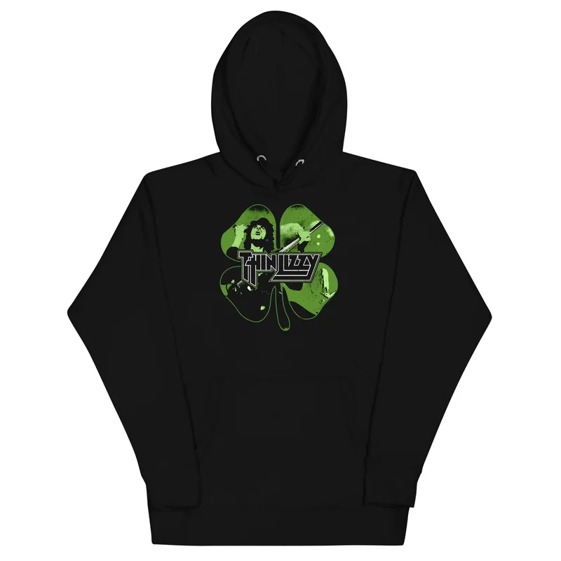 Thin Lizzy - 4 Leaf Icons Hoodie Black