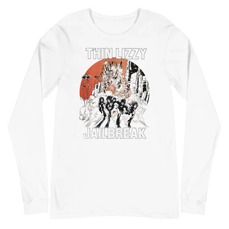 Thin Lizzy - Arctic Jail Long Sleeve T-Shirt White