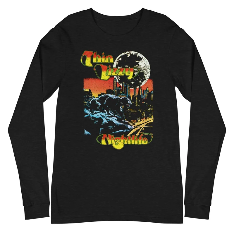 Thin Lizzy - Nightlife Long Sleeve T-Shirt Black