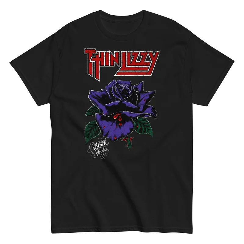 Thin Lizzy - Purple Rose T-Shirt Black