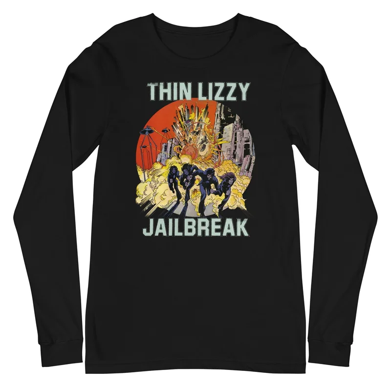 Thin Lizzy - Vintage Jailbreak Long Sleeve T-Shirt Black