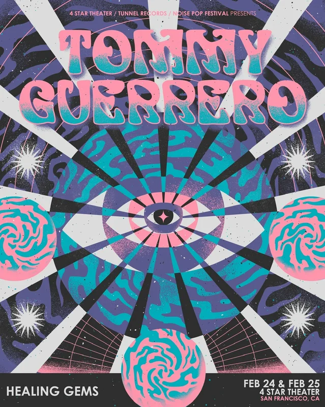 Tommy Guerrero Poster Designed by Blumoo Pink