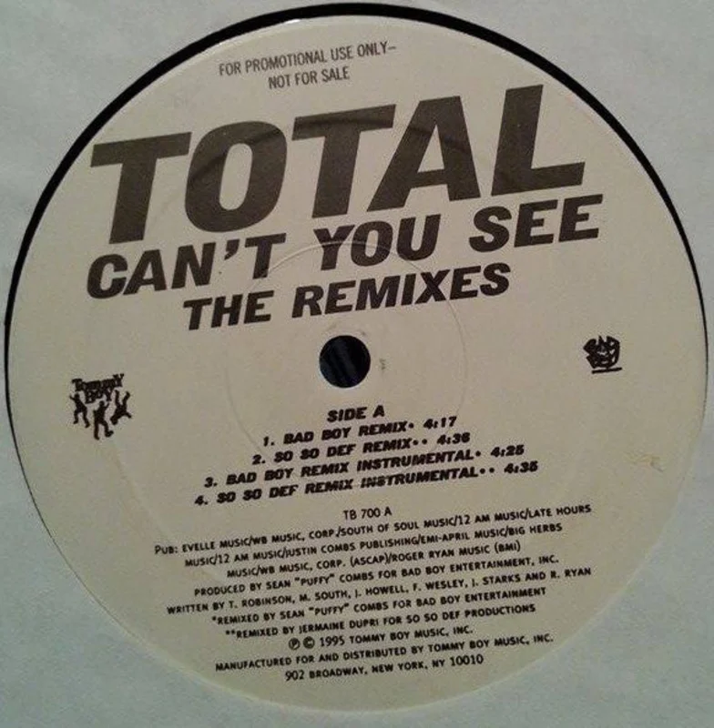 Total-Can't You See (The Remixes) 12" Single