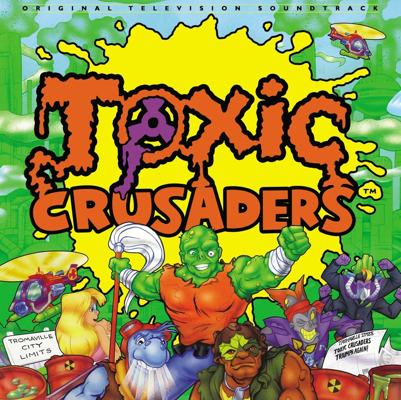 Toxic Crusaders - Original Television Soundtrack 2XLP Mondo Exclusive Toxic Split Vinyl