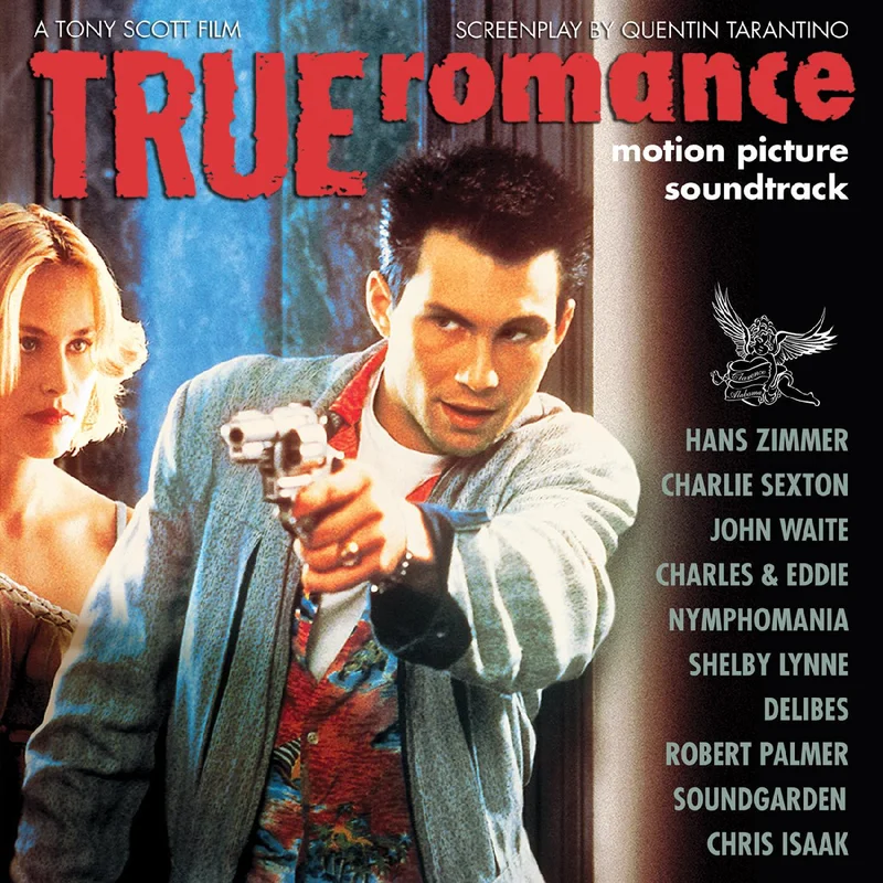 True Romance - Motion Picture Soundtrack LP Alabama Worley - Blue with Magenta Splatter Vinyl