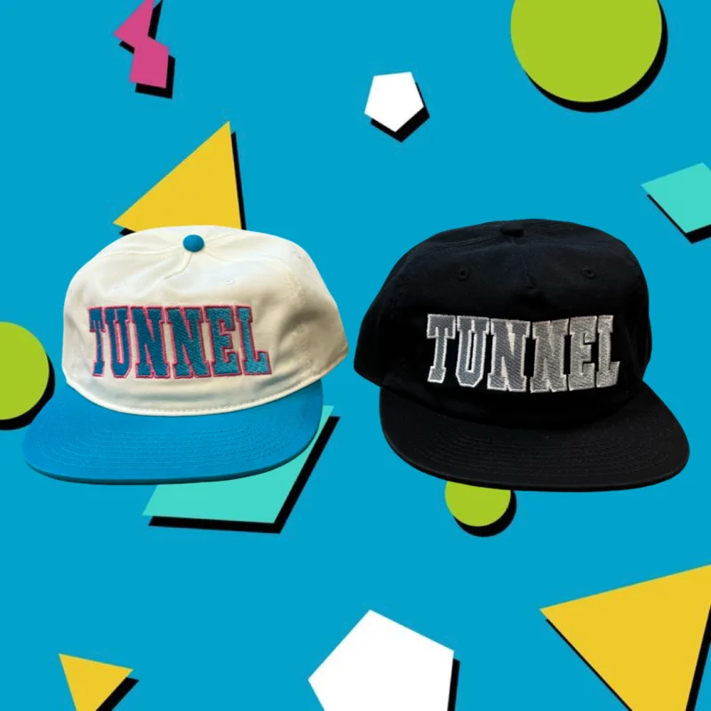 Tunnel Records 'Carlton' Hat White/Teal/Pink