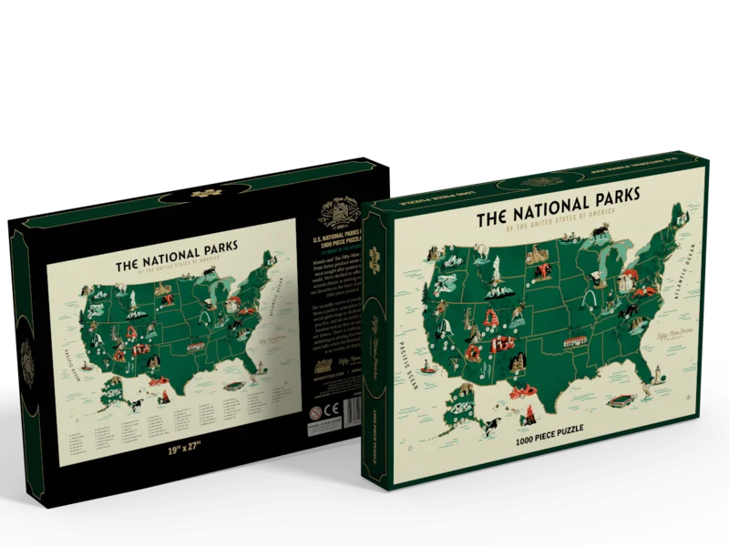 U.S. National Parks Map 1000-Piece Puzzle