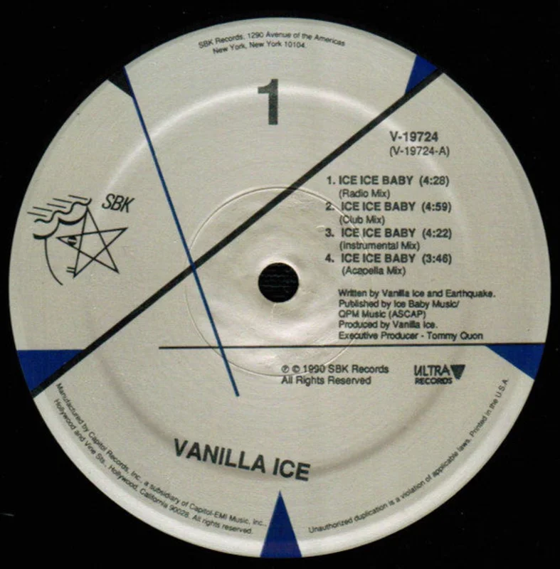 Vanilla Ice-Ice Ice Baby 12" Single
