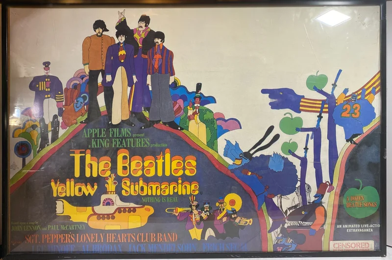 Vintage Beatles Poster 1968 movie poster/Yellow Submarine