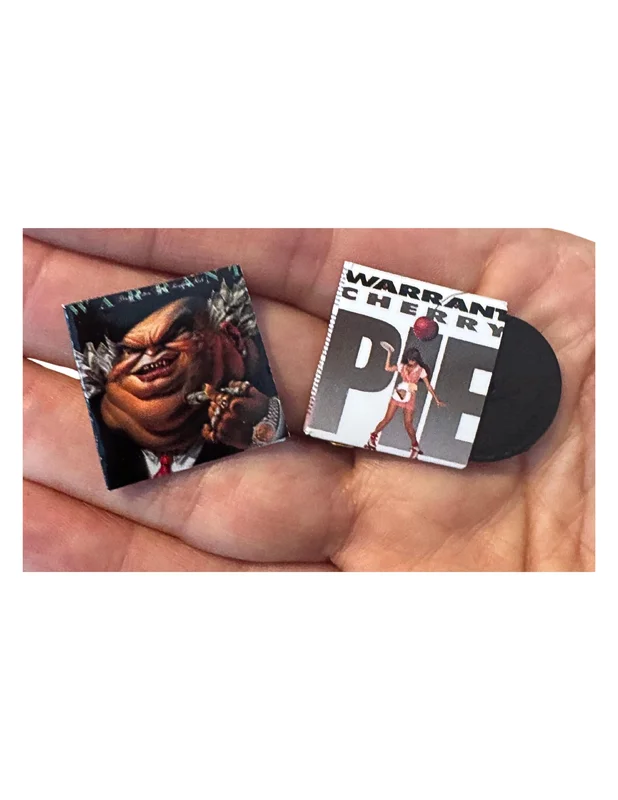 Warrant Miniature Vinyl Albums  1:12 Scale Dollhouse Music Decor