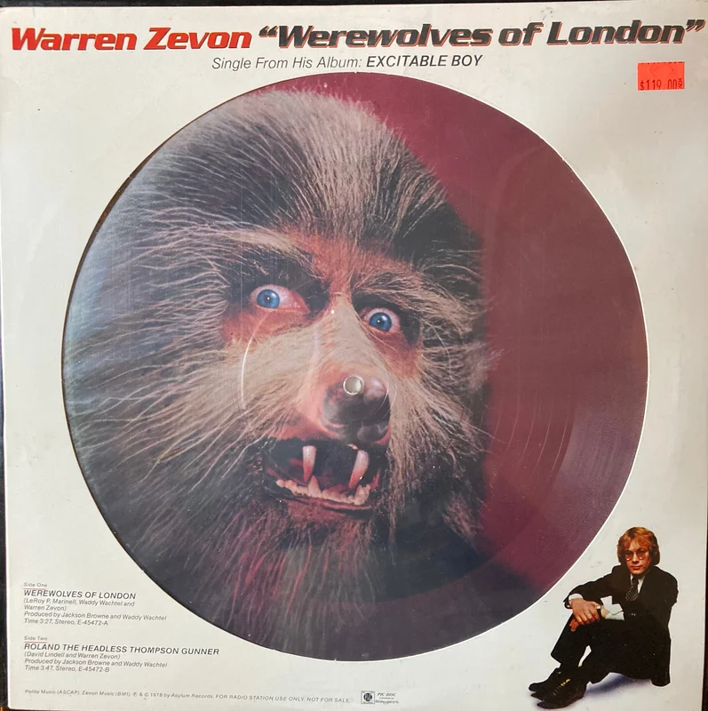 Warren Zevon pic disc