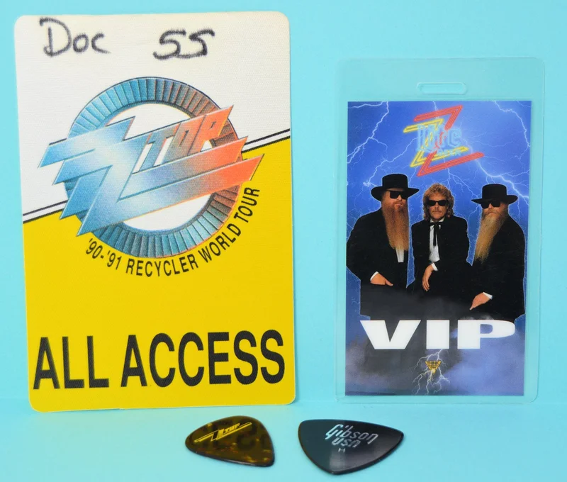 ZZ-Top - Backstage Pass, Laminate & Picks